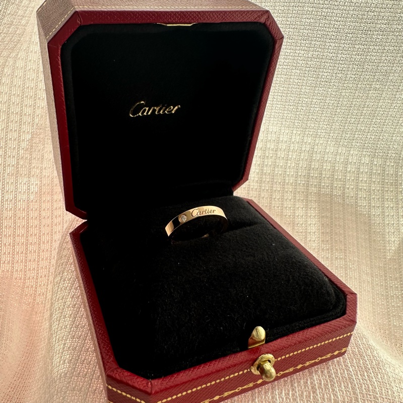 Cartier wedding band,0.03克鑽/18K金附保證書-1