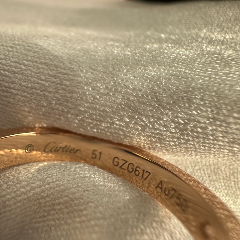Cartier wedding band,0.03克鑽/18K金附保證書-3