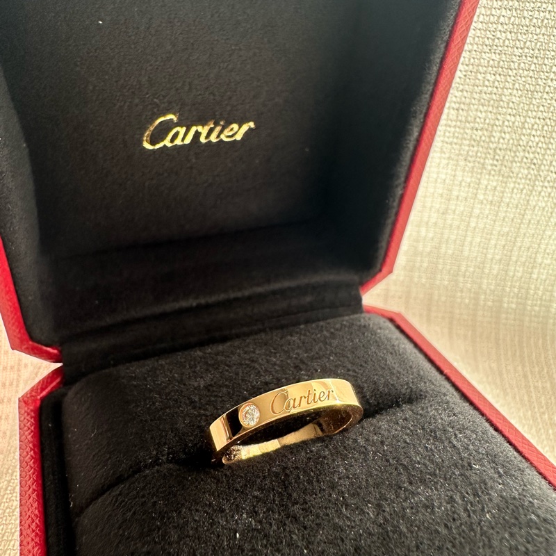 Cartier wedding band,0.03克鑽/18K金附保證書-6