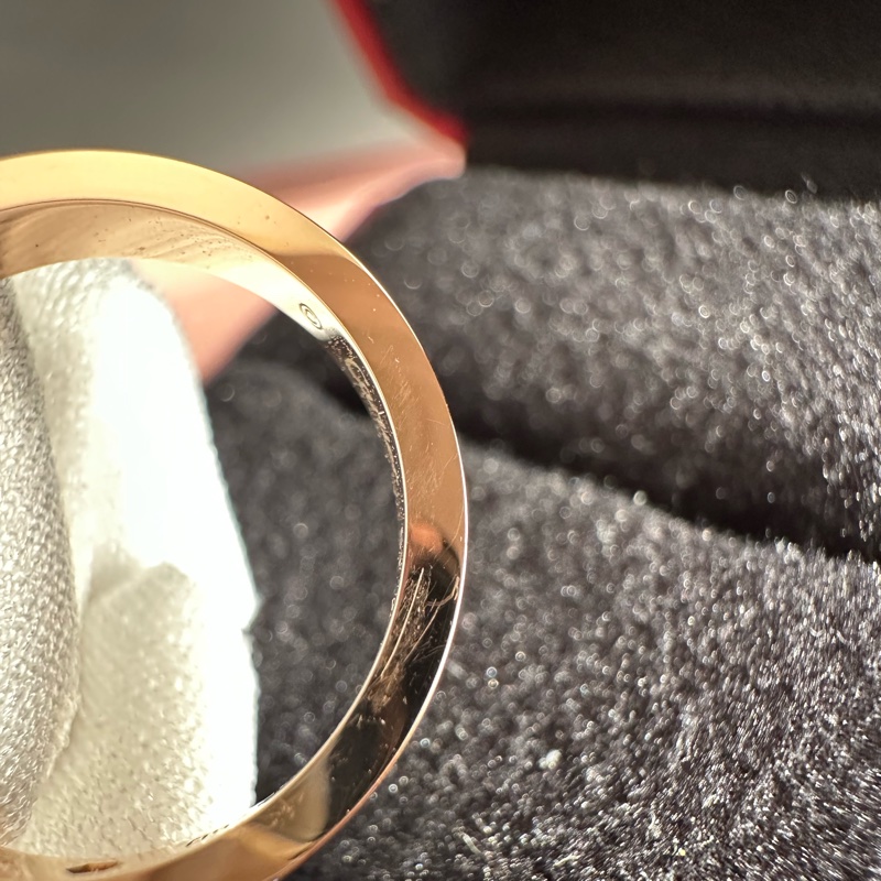 Cartier wedding band,0.03克鑽/18K金附保證書-13