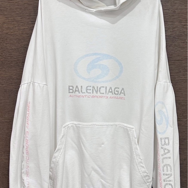 巴黎世家印花白色帽踢-0