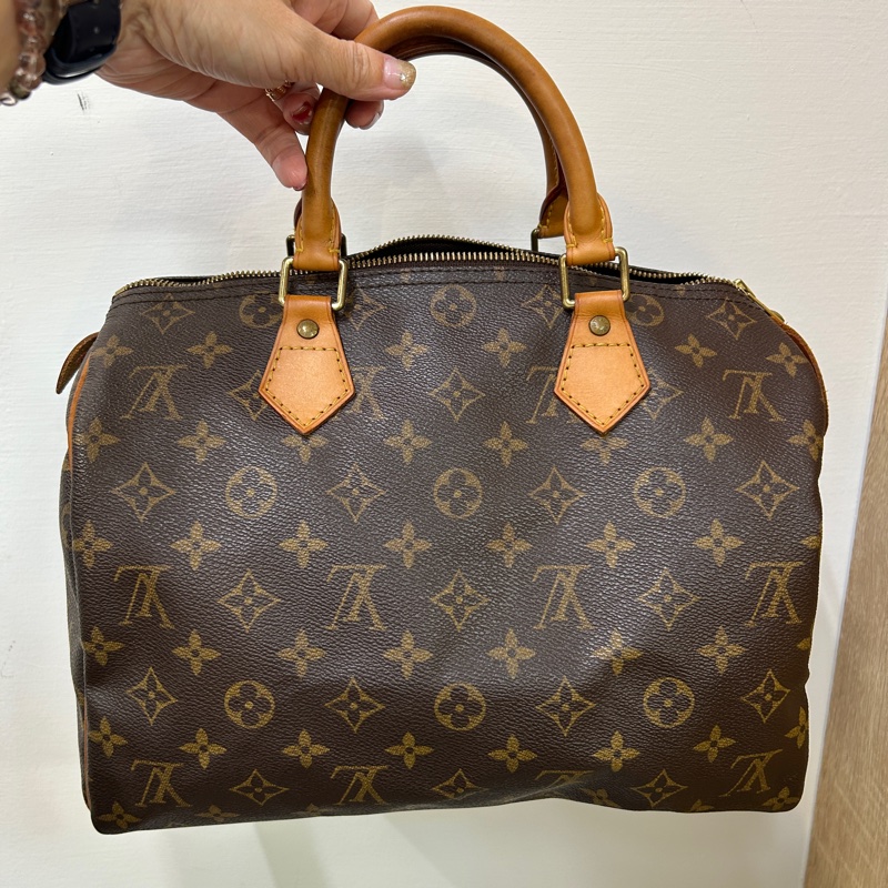 LV 原花speedy 30手提波士頓包-0