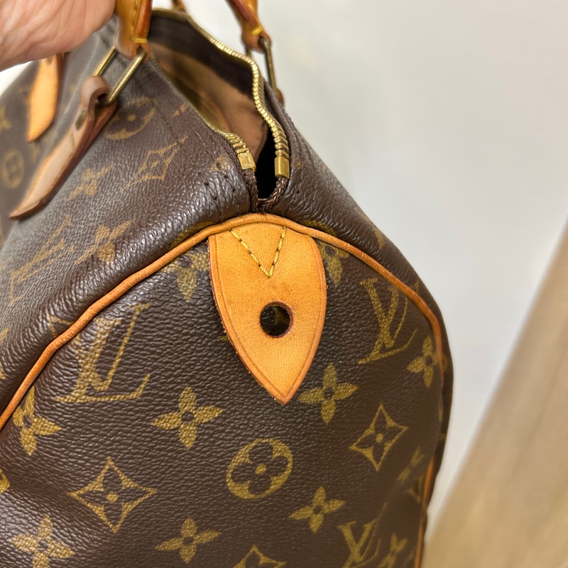 LV 原花speedy 30手提波士頓包-5