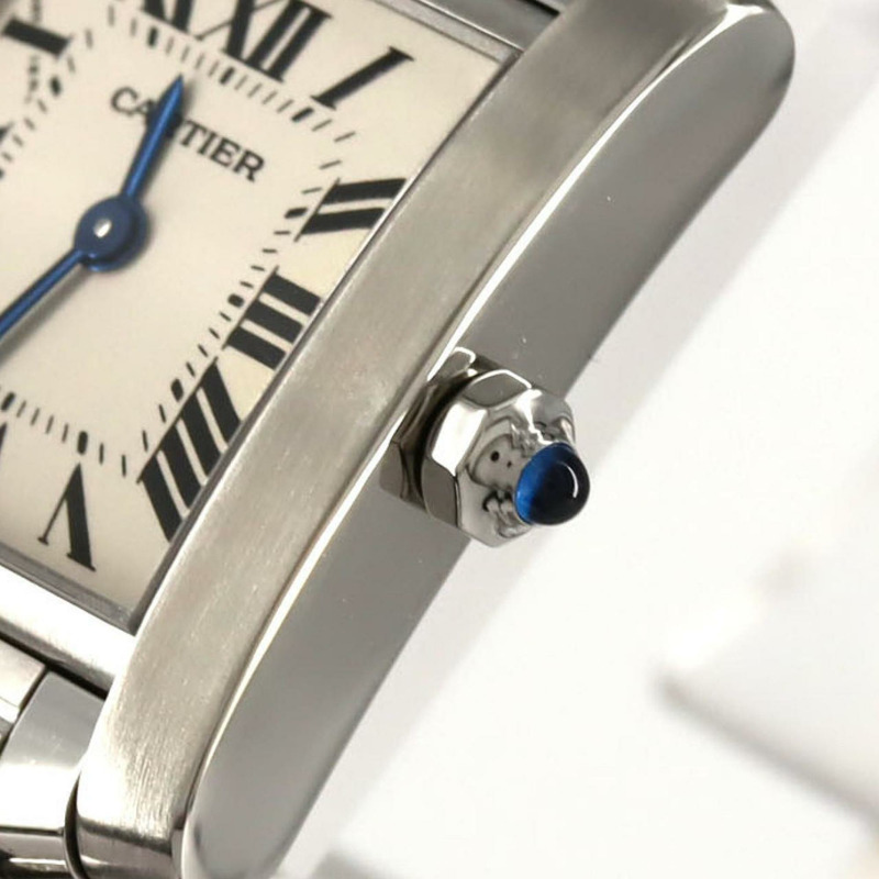 卡地亞 Tank Française SM W51008Q3 不鏽鋼石英錶-3