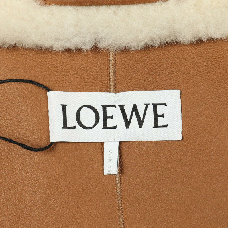 LOEWE 其他款式外套 H526Y19L54 皮革 白色 棕色 二手 女款-2