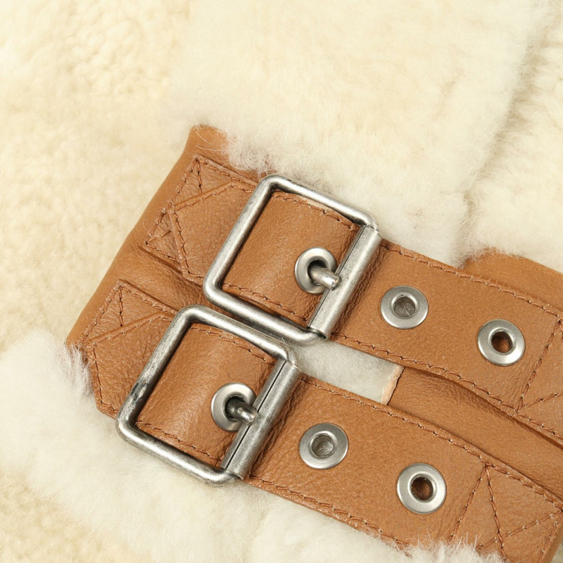 LOEWE 其他款式外套 H526Y19L54 皮革 白色 棕色 二手 女款-8