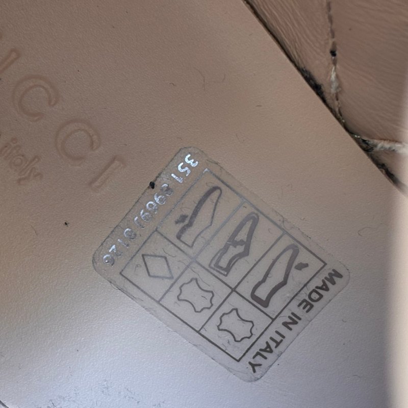 ::GUCCI:: Romance GG-Plaque Leather Ankle Boots 黑色皮革雙G水鑽皮革拉鍊靴子 35號-32