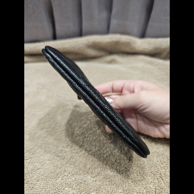 CHANEL 一字金典零錢包 黑金-9