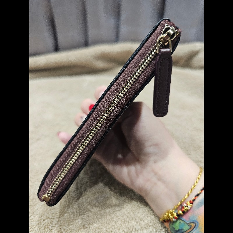 CHANEL 一字金典零錢包 黑金-13