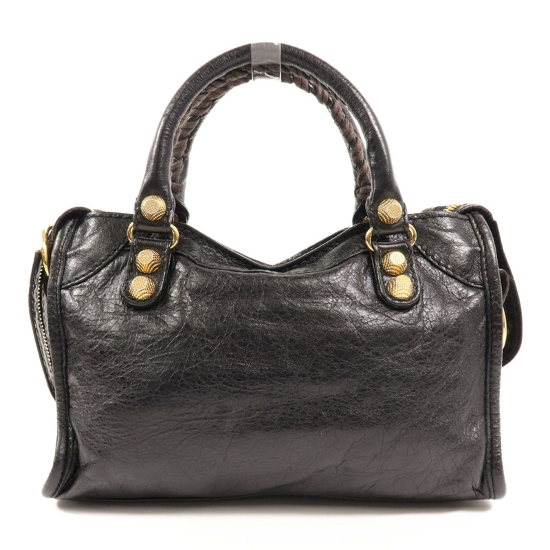 BALENCIAGA 羊皮皮革Mini City金扣手挽肩背兩用袋-1