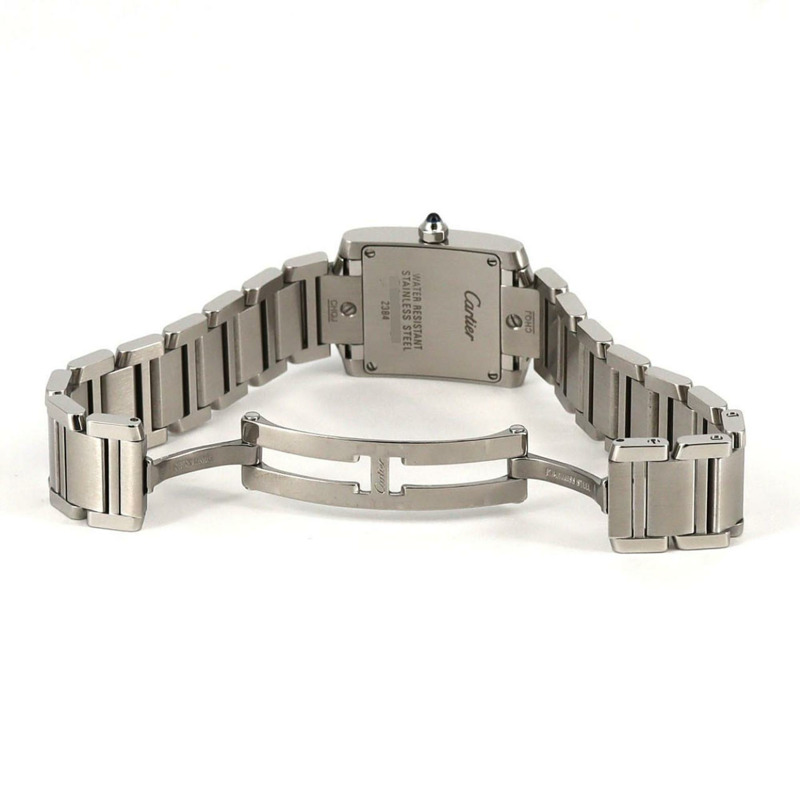 卡地亞 Tank Française SM W51008Q3 不鏽鋼石英錶-6