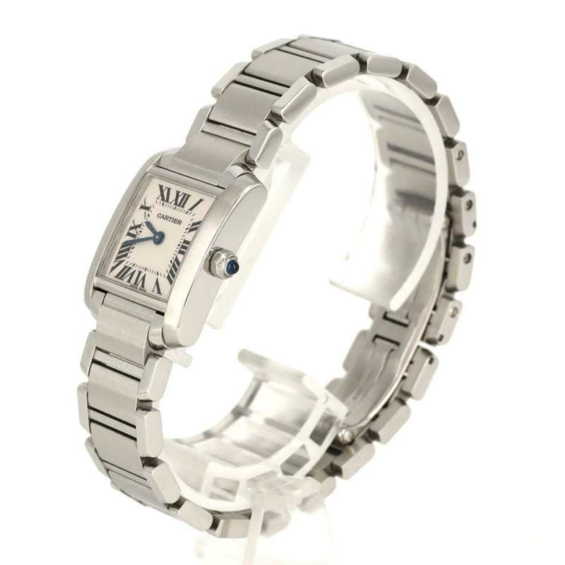 卡地亞 Tank Française SM W51008Q3 不鏽鋼石英錶-1