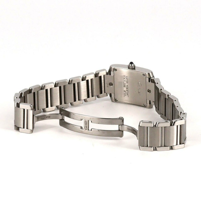 卡地亞 Tank Française SM W51008Q3 不鏽鋼石英錶-6