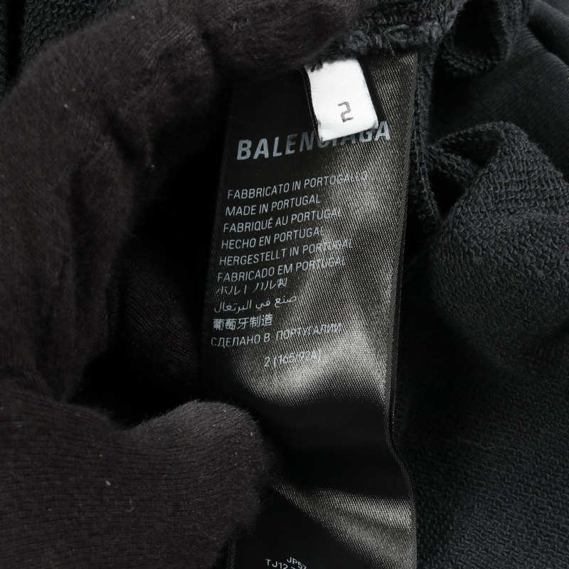 BALENCIAGA 金屬輪廓連帽衫,純棉材質,灰色,二手,男女通用-4