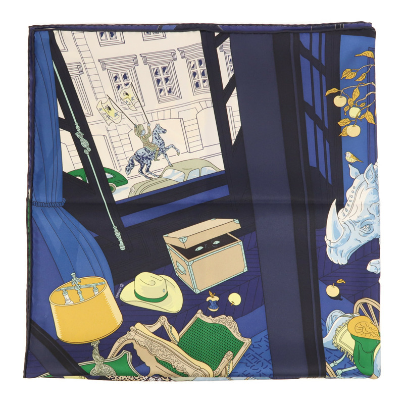 HERMES 絲質Scarf絲巾-1