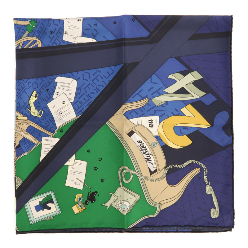 HERMES 絲質Scarf絲巾-3