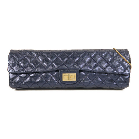 CHANEL 皮革2.55金扣鏈帶肩背袋