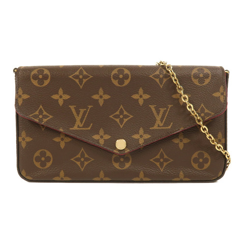 LOUIS VUITTON Monogram Pochette Felicie金扣鏈帶肩背袋