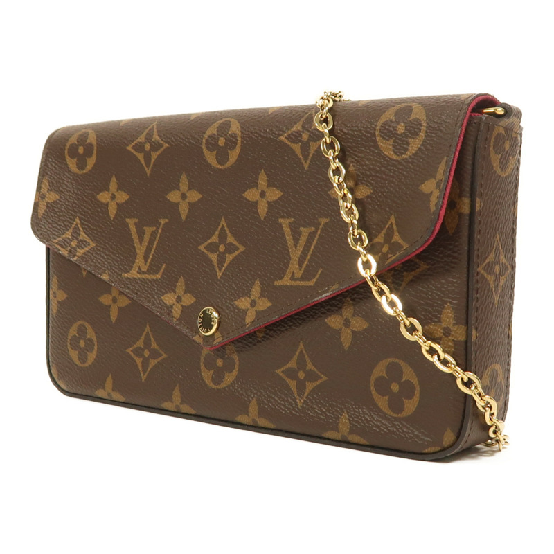 LOUIS VUITTON Monogram Pochette Felicie金扣鏈帶肩背袋-2