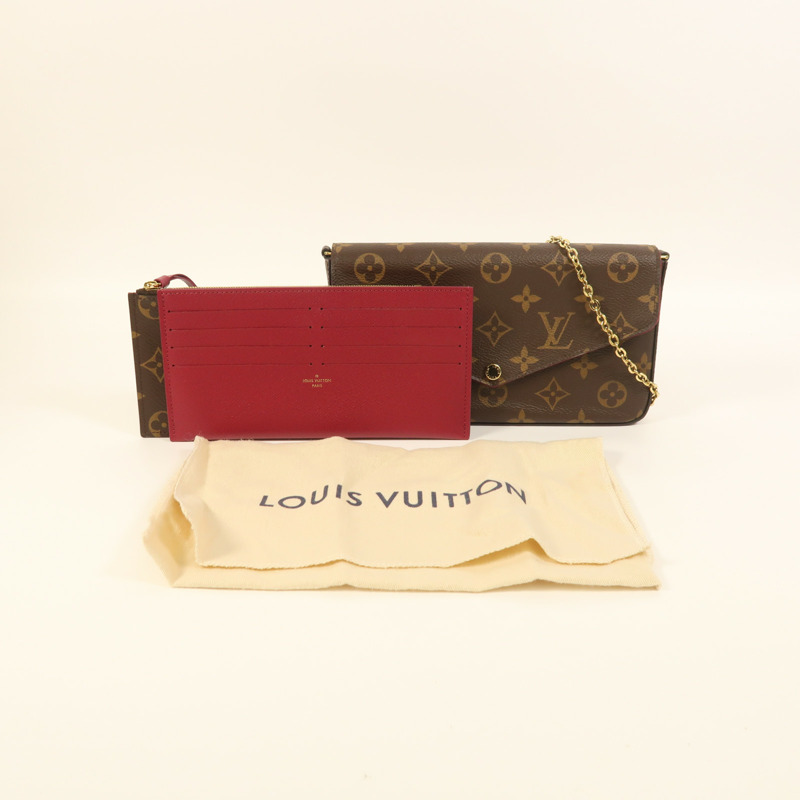 LOUIS VUITTON Monogram Pochette Felicie金扣鏈帶肩背袋-8