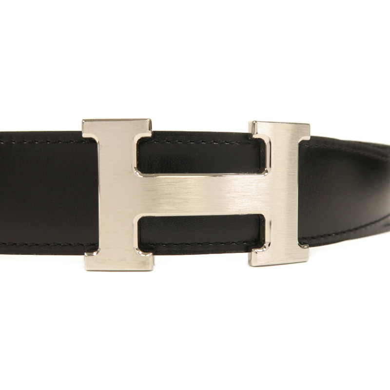 HERMES Togo皮革H Belt皮帶Chocolate-2