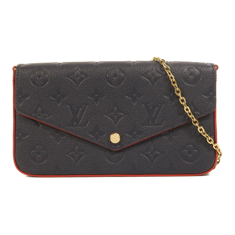 LOUIS VUITTON Monogram Empreinte Pochette Felicie金扣鏈帶肩背袋-0