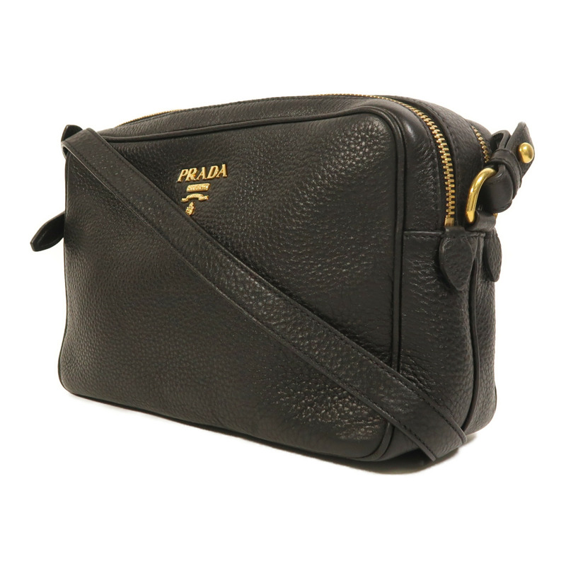 PRADA 牛皮皮革Shoulder Bag金扣肩背袋-2