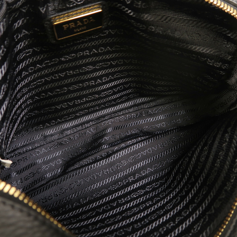 PRADA 牛皮皮革Shoulder Bag金扣肩背袋-5