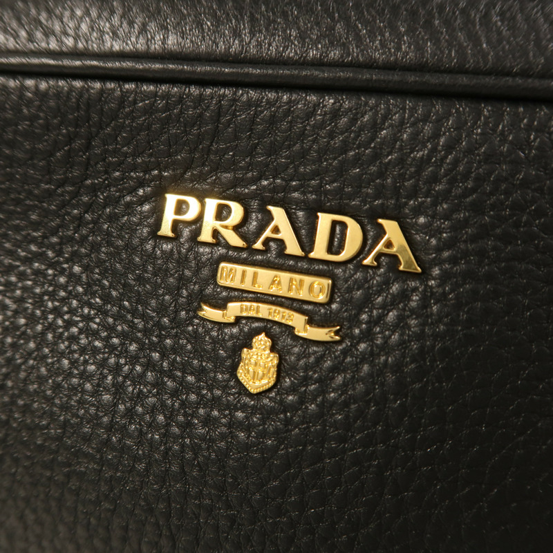 PRADA 牛皮皮革Shoulder Bag金扣肩背袋-11