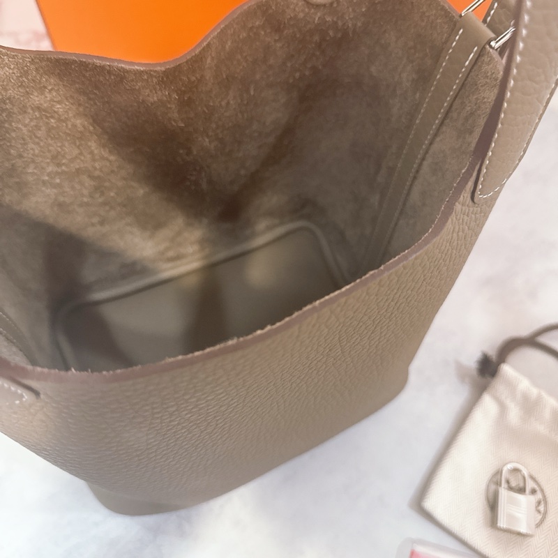 💖Hermes 菜籃 Picotin 18 大象灰銀釦💖 全新全配 不議價-5