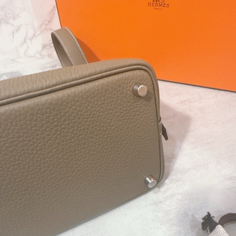 💖Hermes 菜籃 Picotin 18 大象灰銀釦💖 全新全配 不議價-8