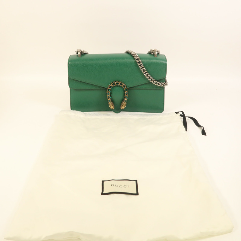 GUCCI 牛皮皮革Dionysus鏈帶肩背袋-8