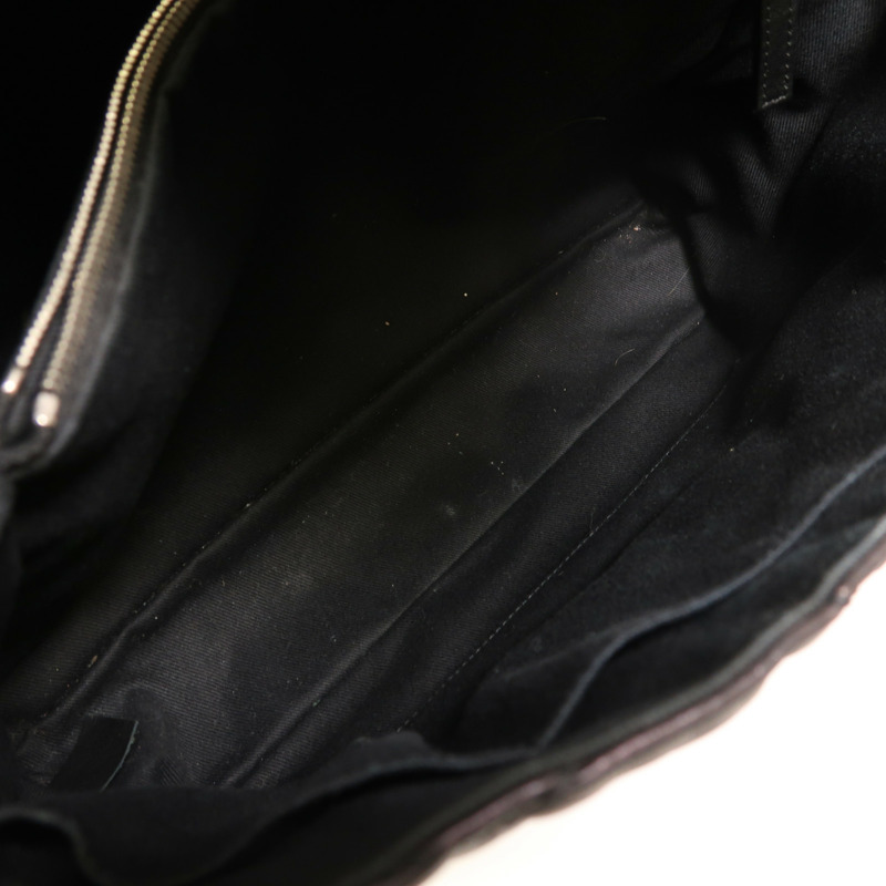 CHANEL 牛皮皮革Chain Shoulder銀扣鏈帶肩背袋-5