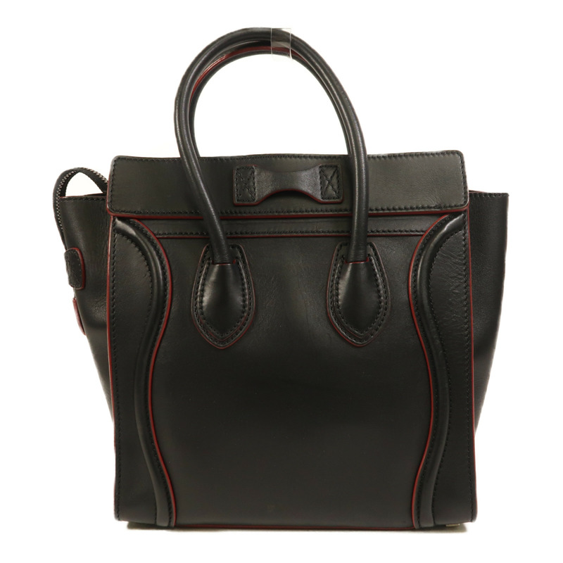 CELINE 牛皮皮革Micro Luggage銀扣手挽袋-1