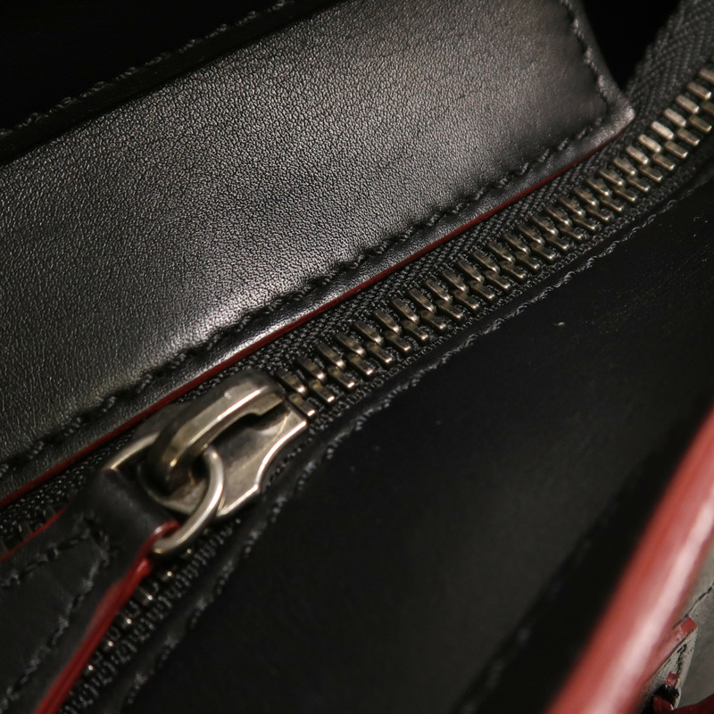 CELINE 牛皮皮革Micro Luggage銀扣手挽袋-13