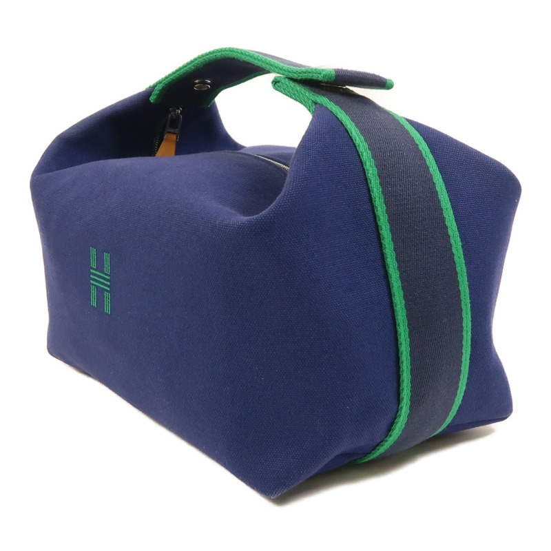 HERMES 帆布Bride A Brac GM銀扣手挽袋-2