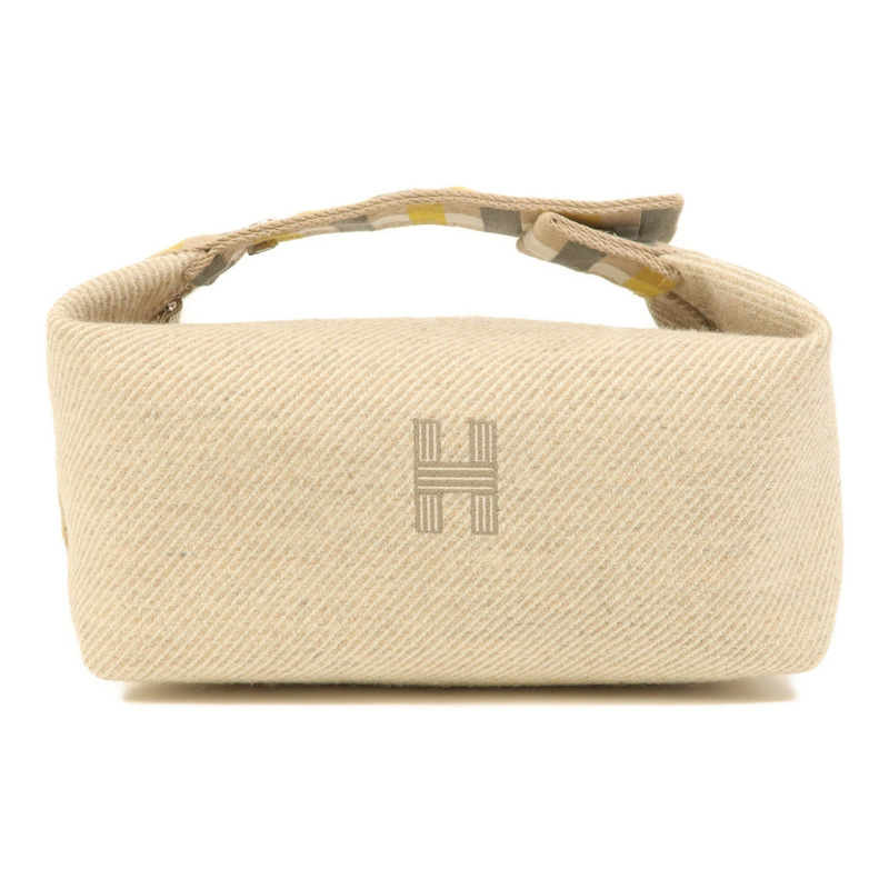 HERMES 羊毛Bride A Brac PM銀扣手挽袋-0