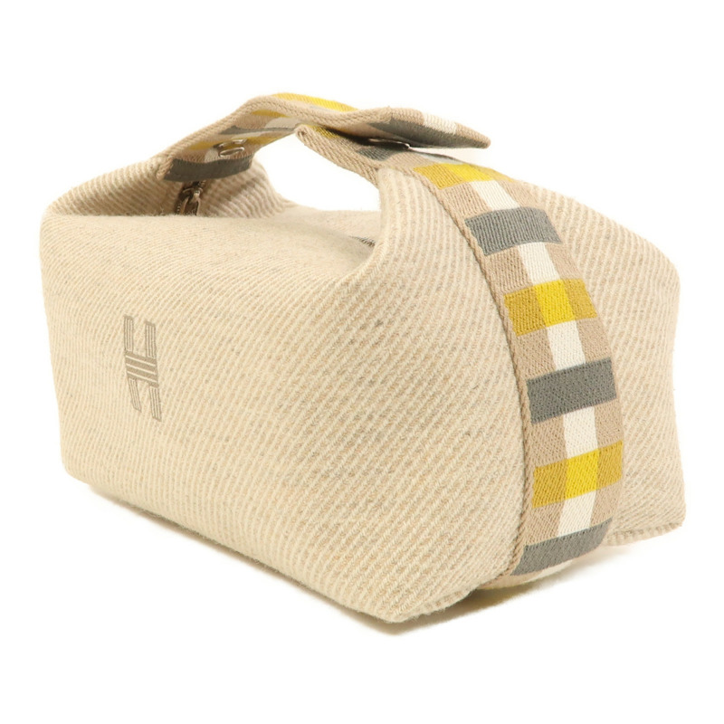 HERMES 羊毛Bride A Brac PM銀扣手挽袋-2