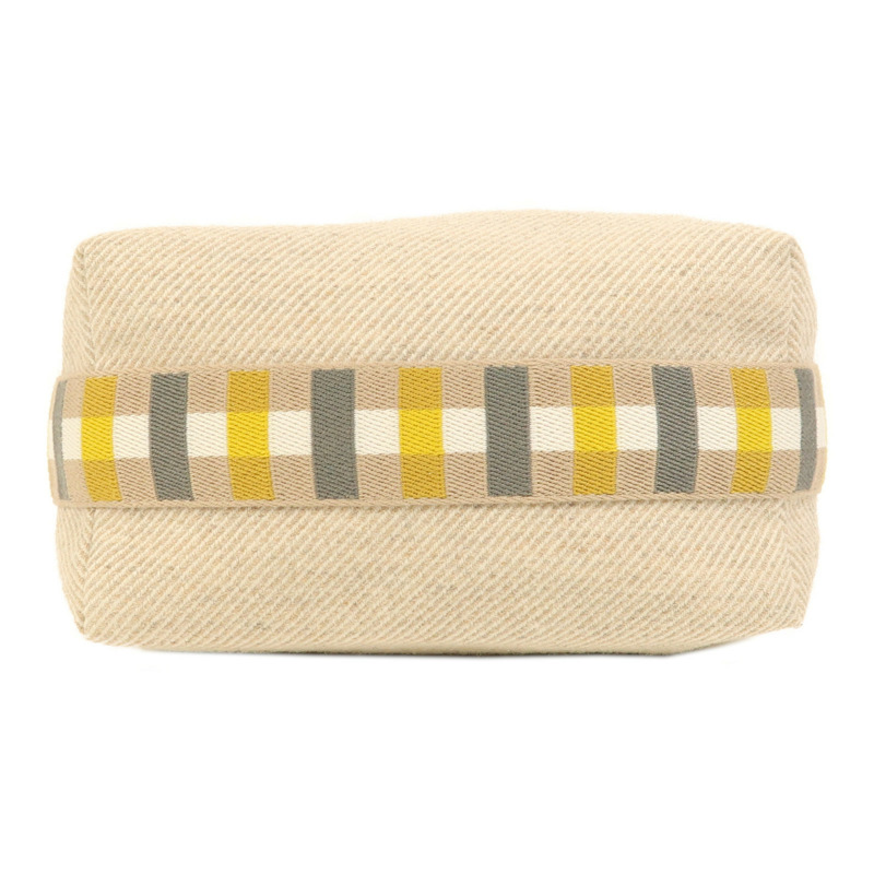 HERMES 羊毛Bride A Brac PM銀扣手挽袋-3