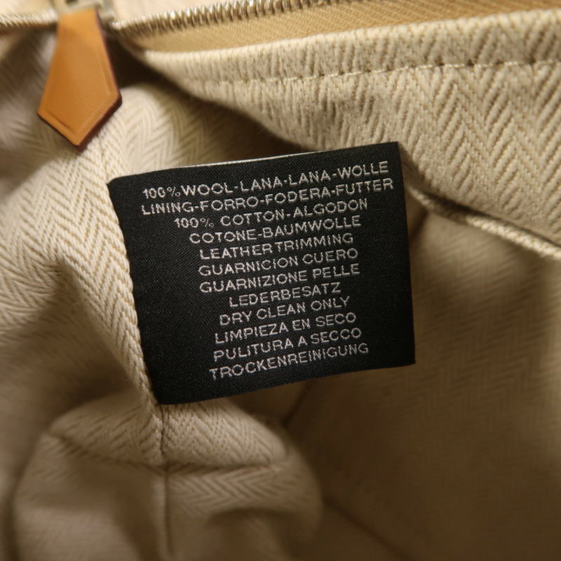 HERMES 羊毛Bride A Brac PM銀扣手挽袋-6