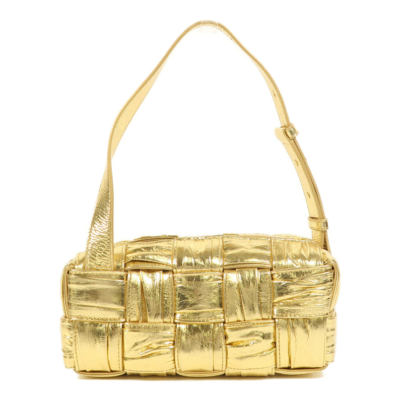 BOTTEGA VENETA 羊皮皮革Brick Cassette Small金扣肩背袋-1