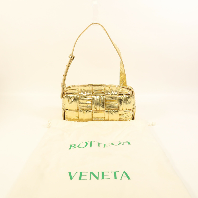 BOTTEGA VENETA 羊皮皮革Brick Cassette Small金扣肩背袋-8