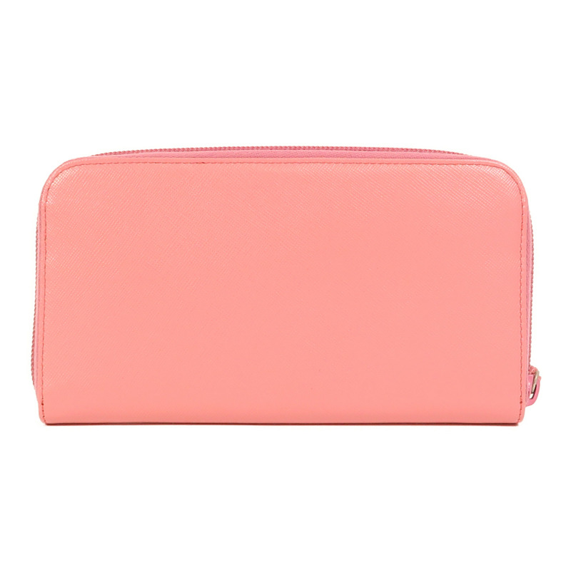 PRADA Saffiano皮革Zipper Long Wallet銀扣長錢包-1