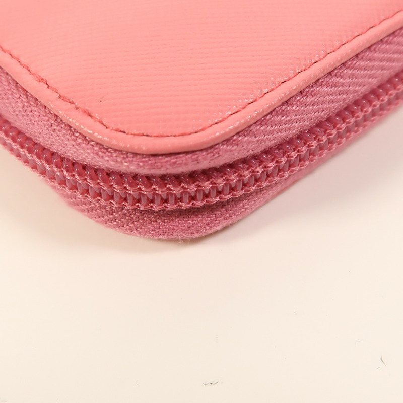 PRADA Saffiano皮革Zipper Long Wallet銀扣長錢包-12