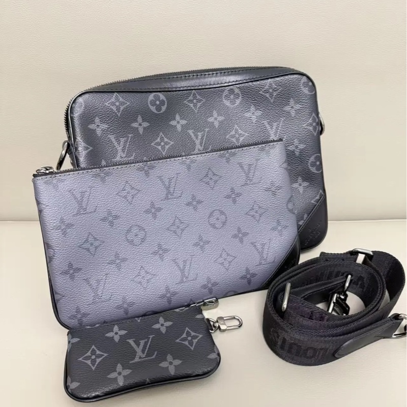 Lv trio黑老花三合一 芯片款 #全配🈶購證 #專櫃在售10多萬 #99🆕閒置-3