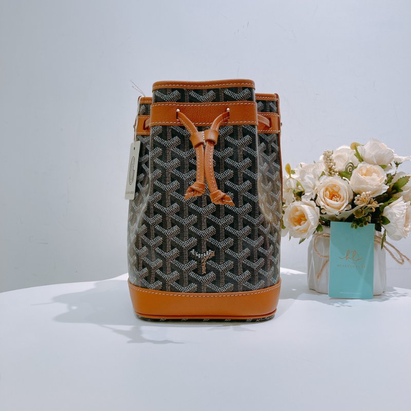 TW4575 Goyard 戈雅 水桶袋 Petit Flot Bucket Bag Brown-0