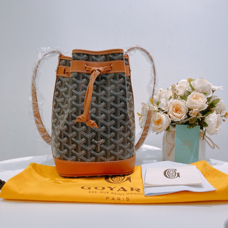 TW4575 Goyard 戈雅 水桶袋 Petit Flot Bucket Bag Brown-13