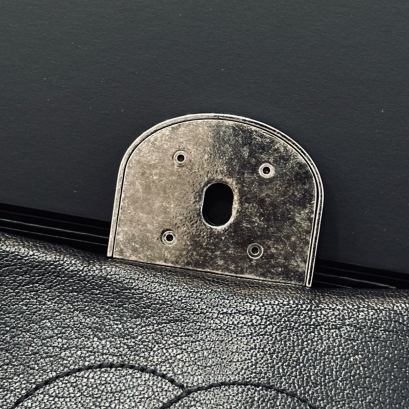 Chanel Cf20黑銀鎖頭雙鏈條口蓋包 #秀款 #荔枝牛皮 #絕版收藏款-35