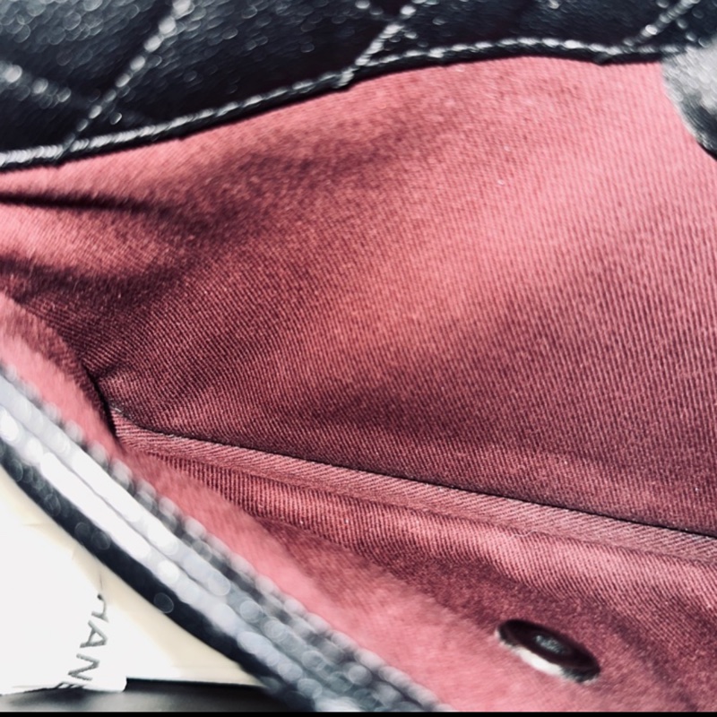 Chanel Cf20黑銀鎖頭雙鏈條口蓋包 #秀款 #荔枝牛皮 #絕版收藏款-38