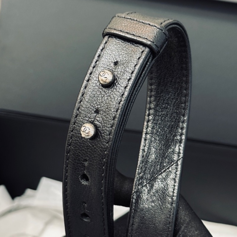 Chanel Cf20黑銀鎖頭雙鏈條口蓋包 #秀款 #荔枝牛皮 #絕版收藏款-43